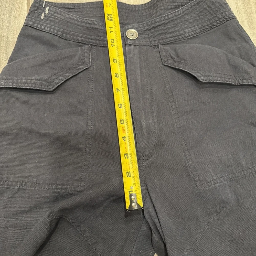 Zara SRPLS Women Cargo Crop Button Pants Black XS